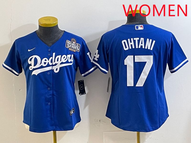 Women Los Angeles Dodgers #17 Ohtani Blue Game 2025 Nike MLB Jersey style 3184
